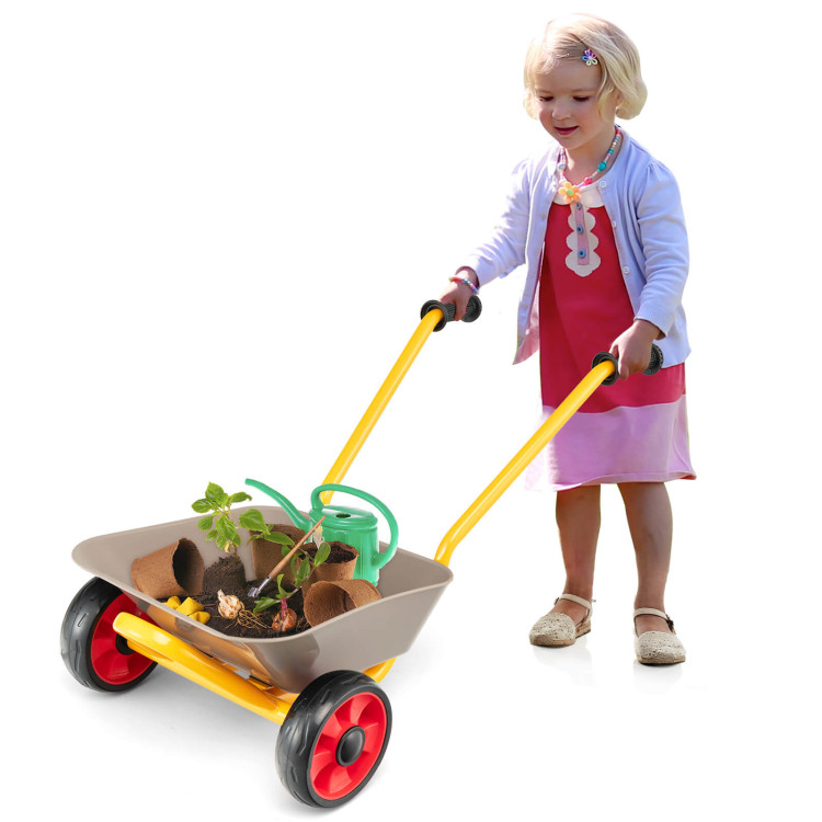 2-Wheeler Toy Cart with Steel Construction for Boys and Girls Age 2 +Costway Gallery View 8 of 11